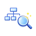 Icône audit SEO et analyse de structure de site web