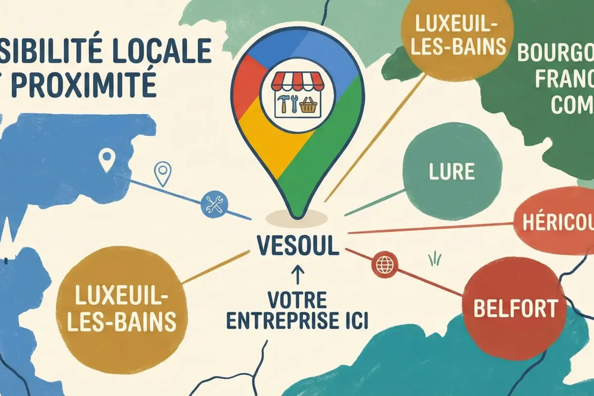 SEO local Haute-Saône : visibilité et proximité pour entreprises de Vesoul, Luxeuil, Lure et Bourgogne-Franche-Comté