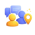 Icône représentant la proximité et l'accompagnement local